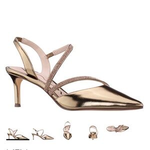 Nina Gold Strappy Heels